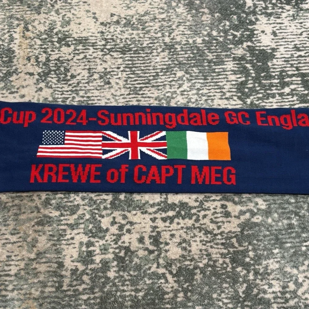 2024 Curtis Cup knit scarf Golf England EUC Team USA